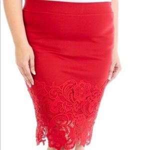 Plus Size Lace skirt